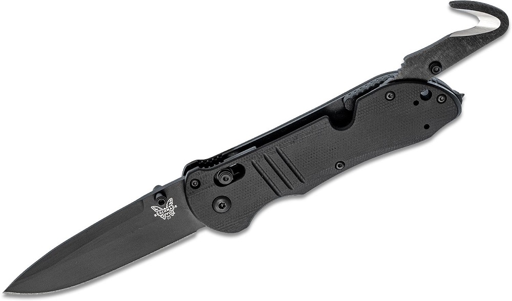 Benchmade 917SBK Tactical Triage Black Serrated Folding Knife