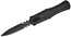 Benchmade 3370SGY Claymore Auto OTF Serrated Knife- Black Grip
