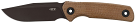 Zero Tolerance 0004 Fixed Blade Clip Point Knife, CruWear Cerakote Blade & Micarta Handle Brown
