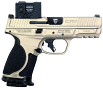 Smith & Wesson M&P 9 Metal M2.0 Spec VI 9mm Pistol Bundle with Aimpoint Acro P-2 Red Dot - Champagne Smith & Wesson M&P 9 Metal M2.0 Spec VI 9mm Pistol Bundle with Aimpoint Acro P-2 Red Dot - Champagne
