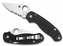 Spyderco C223GPS Paramilitary 3 Serrated Compression Lock Folding Knife - Black G10 Spyderco C223GPS Paramilitary 3 Serrated Compression Lock Folding Knife - Black G10