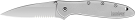 Kershaw 1660ST Leek Assisted Flipper Folding Knife, Serrated
