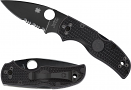 Spyderco C41PSBBK5 Native 5 Folding Knife 3" S30V Black Combo Blade - FRN Spyderco C41PSBBK5 Native 5 Folding Knife 3" S30V Black Combo Blade - FRN