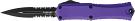 Microtech Hera II Mini D/E Apocalyptic Black Partially Serrated OTF Knife - Purple