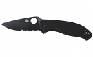 Spyderco Tenacious G-10 Black Serrated Blade Folding Knife Spyderco Tenacious G-10 Black Serrated Blade Folding Knife