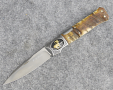 W.D. Pease 045C9 1980s Vintage Custom Side Lock Folding Knife Bruce Shaw Engraving W.D. Pease 045C9 1980s Vintage Custom Side Lock Folding Knife Bruce Shaw Engraving