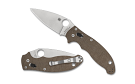Spyderco C101MPCW2 Manix 2 Brown Micarta Folding Knife